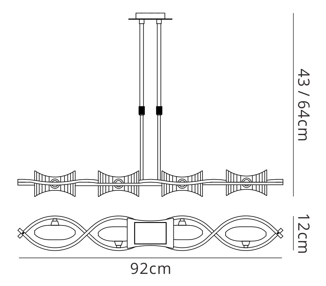 Kromo Antique Brass Ceiling Lights Mantra Linear Fittings